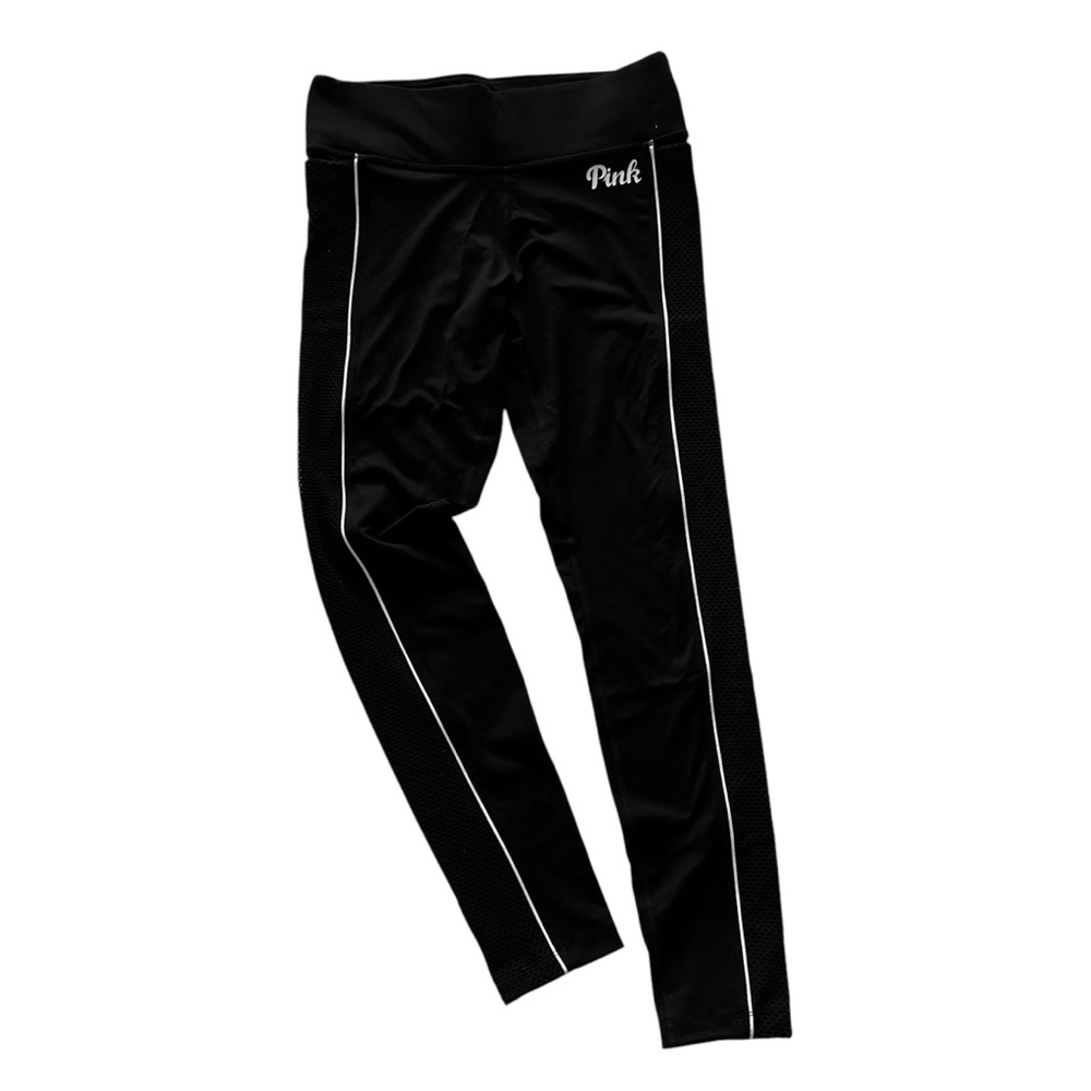 Victorias Secret PINK Ultimate Black White Stripe Leggings M